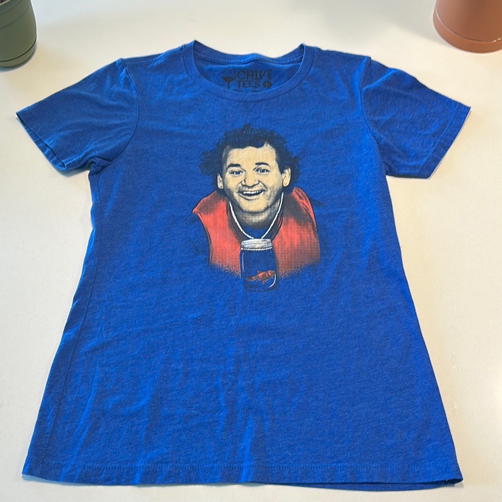 Blue Bill Murray Graphic T-Shirt